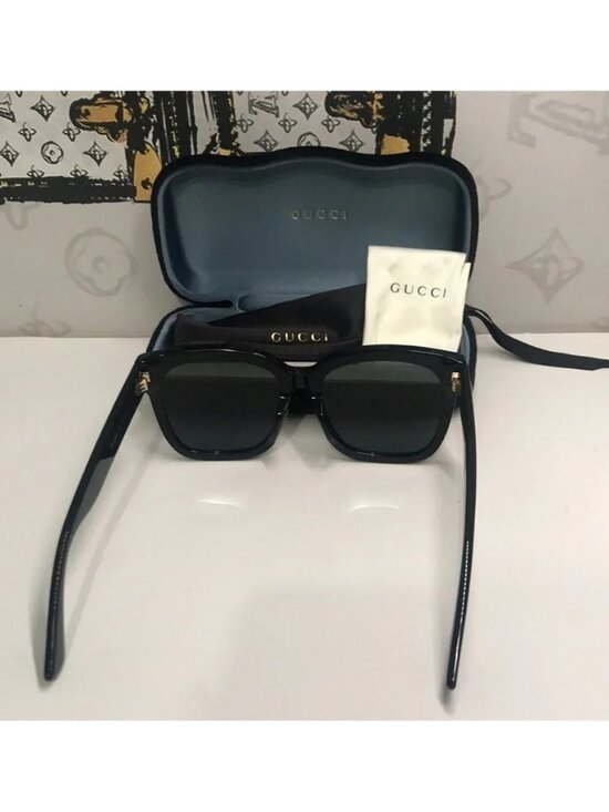 New Authentic Gucci Black Sunglasses GG0034SAN 001 main image 6